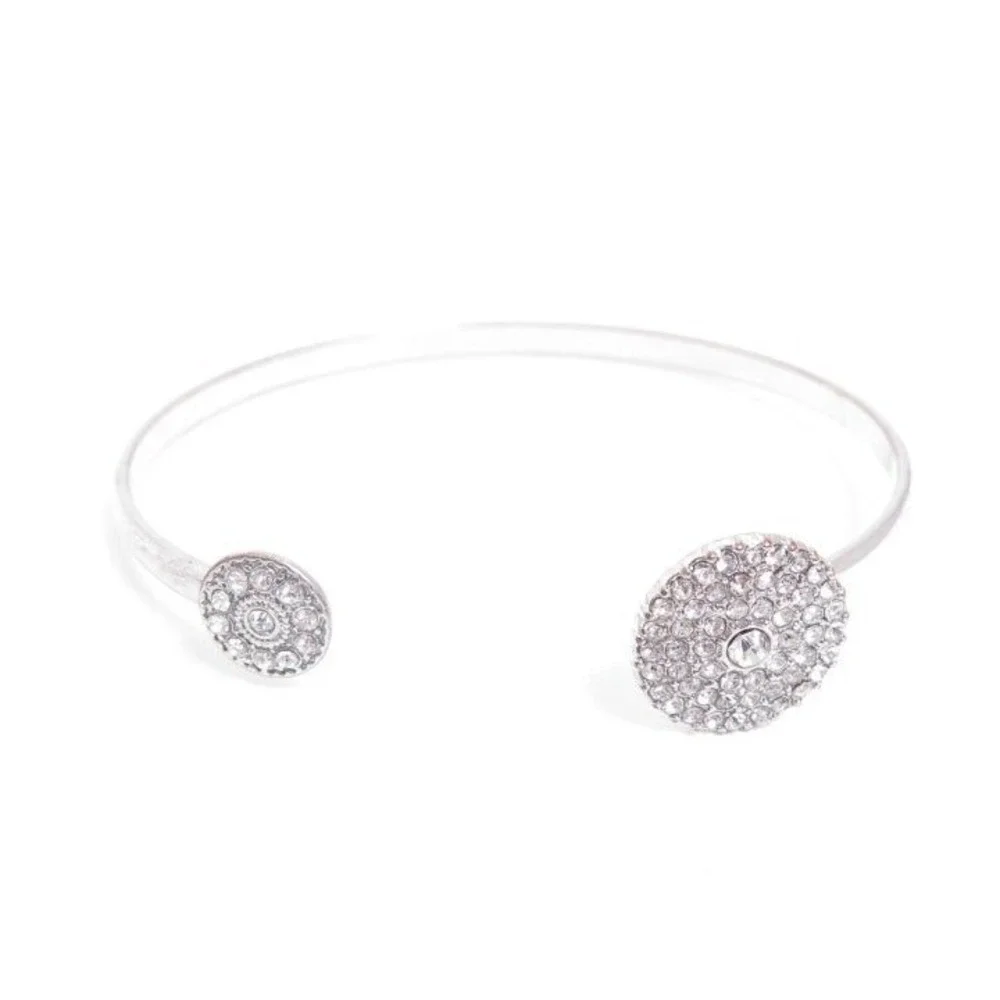 Bright Clear Rhinestone Cuff Bangle‎ Bracelet